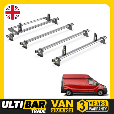 Nissan Primastar Roof Rack for 2022+ [H2] 4x Bars & Loadstops - Van Guard Trade