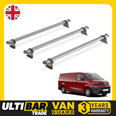 Toyota ProAce (2016-2024) - 3 Van Guard Ultibar Trade Roof Bars