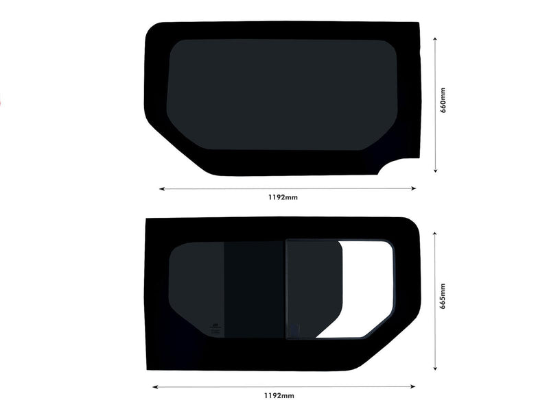 Vauxhall Vivaro 2002-2014 - Lh Side Fixed + Right Hand Side Open Tint Fitting Kit