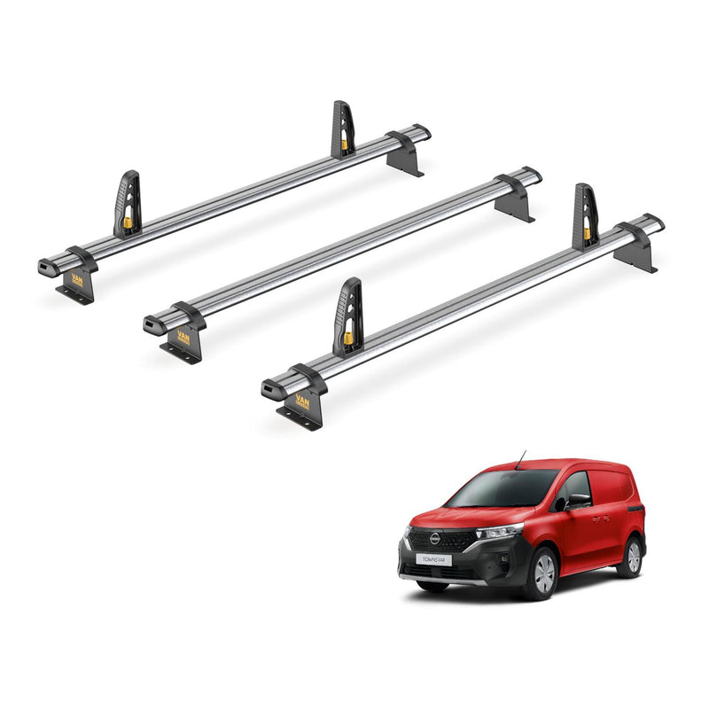 Van Guard Ulti Bar Trade + Loadstops 3 Bars Roof Rack For The Nissan Townstar 2022+