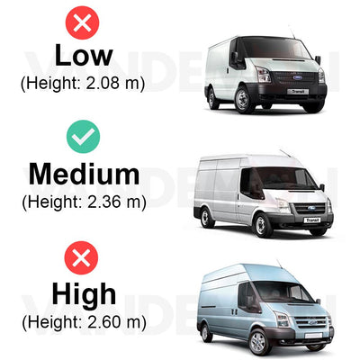 Ford Transit Rear Door Ladder for 2000-2014 (Medium Roof) Models - (BL7-LK26)