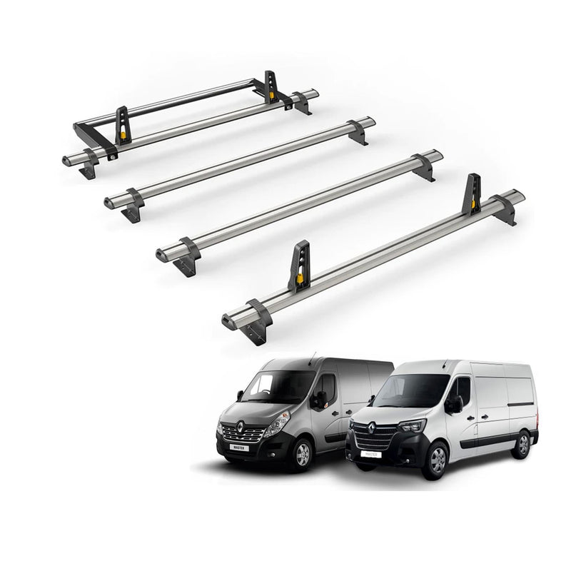 Renault Master (2010-2024) - 4 Van Guard Ultibar Plus Roof Bars + Roller