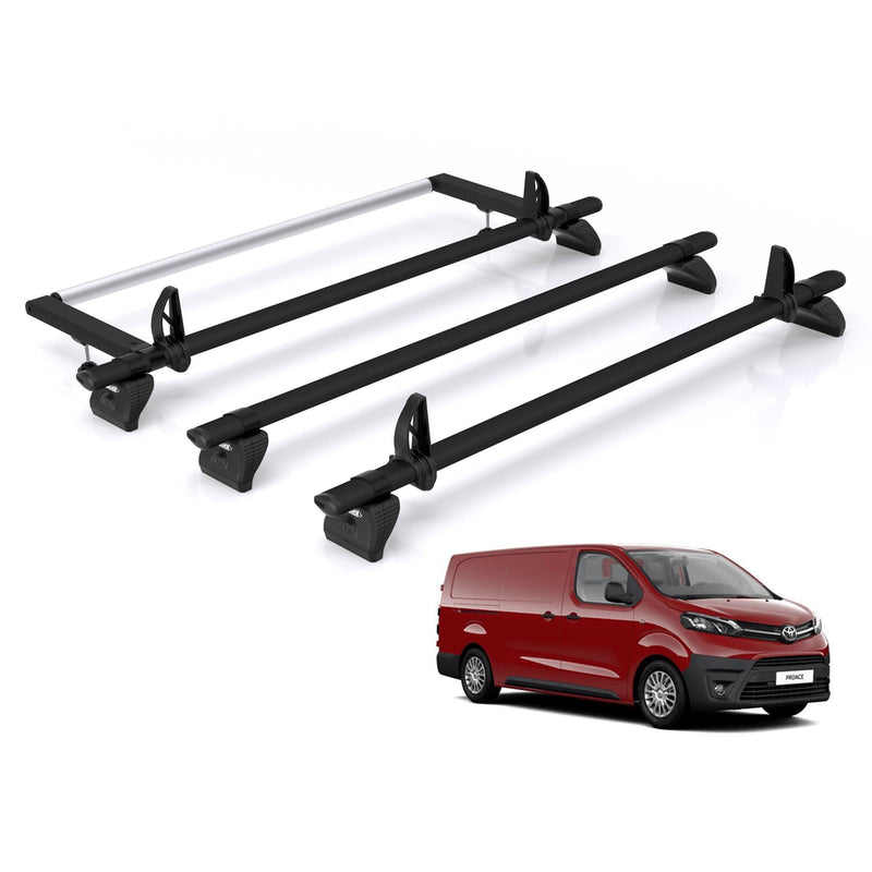 Toyota ProAce (2016 onwards) - Rhino Kammbar Black Roof Bars