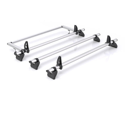 Vauxhall Vivaro (2014-2019) - 3 Rhino Kammbar Pro Roof Bars + Roller (Aluminium)