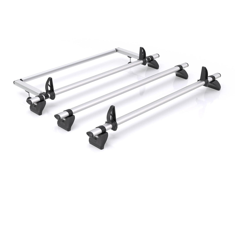 Vauxhall Vivaro (2014-2019) - 3 Rhino Kammbar Pro Roof Bars + Roller (Aluminium)