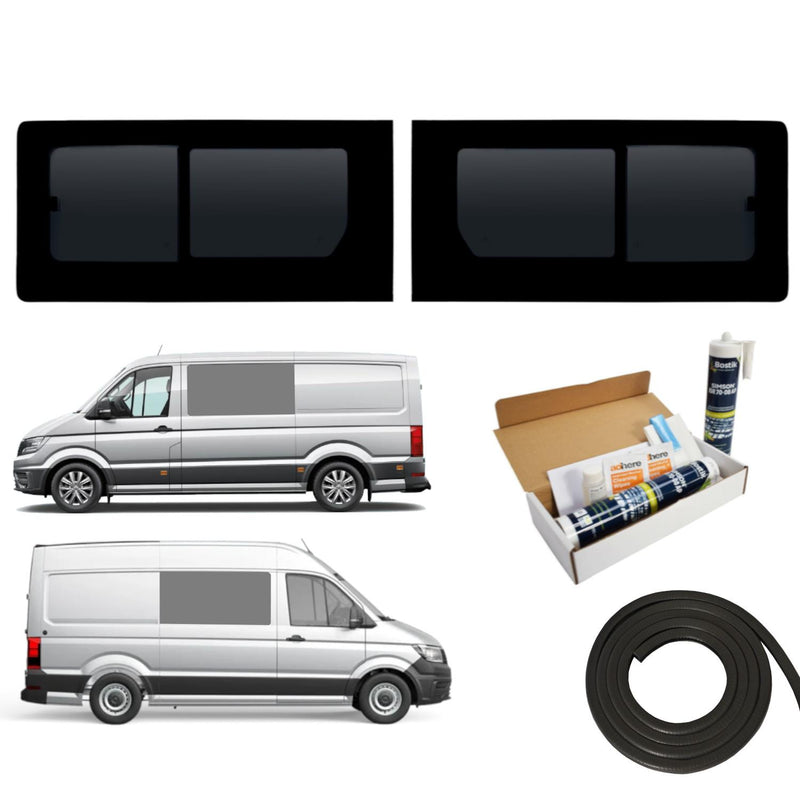 VW Crafter (2017-) - Twin Opening Dark Tint Windows & Fitting Kit