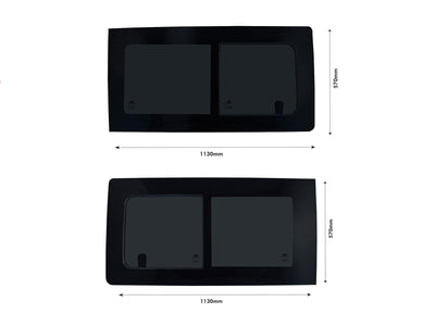 VW Transporter T5 (2003-2015) - Twin Opening Dark Tint Windows & Fitting Kit