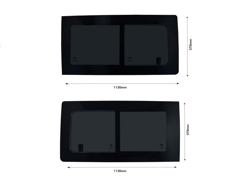 VW Transporter T5 (2003-2015) - Twin Opening Dark Tint Windows & Fitting Kit