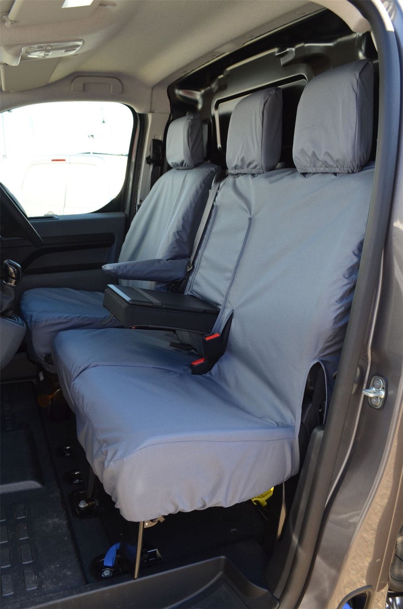 Citroen Dispatch (2016-) - Tailored Front Row Fold Pass. Seat Covers in Grey (1+2)