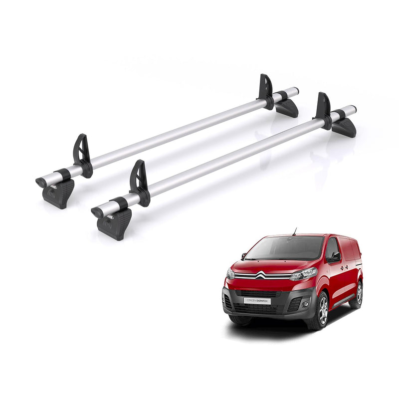 Citroen Dispatch (2016-) - 2 Rhino Kammbar Pro Roof Bars (Aluminium)