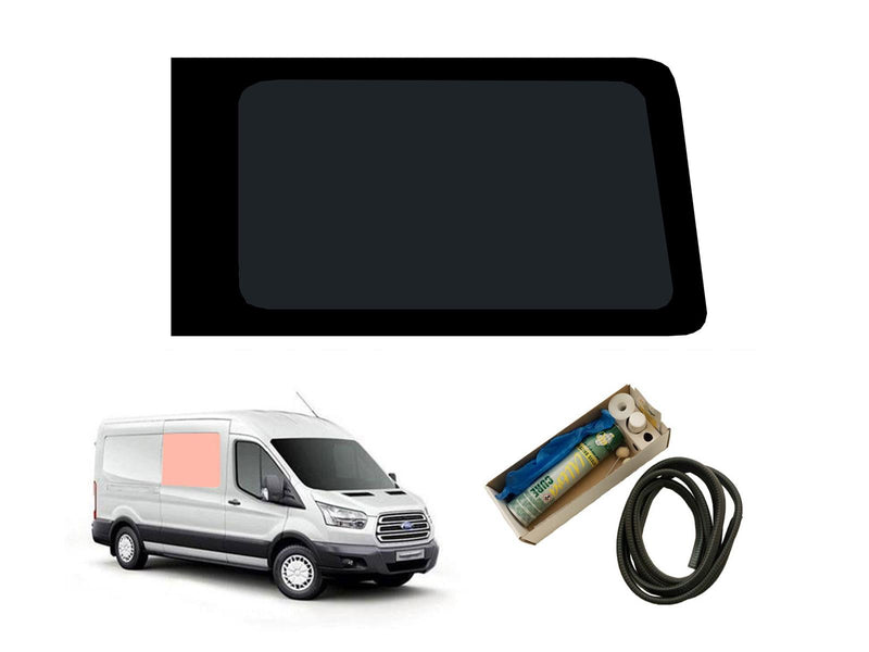 Ford Transit (2014-) - Right Side Panel Dark Tint Fixed Window & Fitting Kit