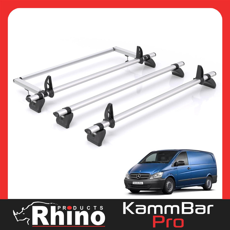 Mercedes Vito (2003-2014) - Rhino Kammbar Pro Roof Bars and Rear Roller