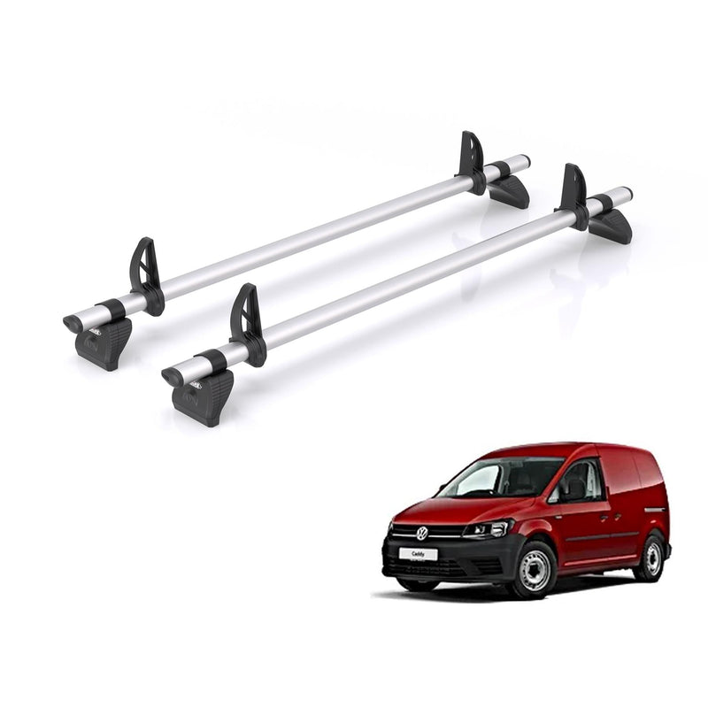 VW Caddy (2010-2020) - 2 Rhino Kammbar Pro Roof Bars (Aluminium)