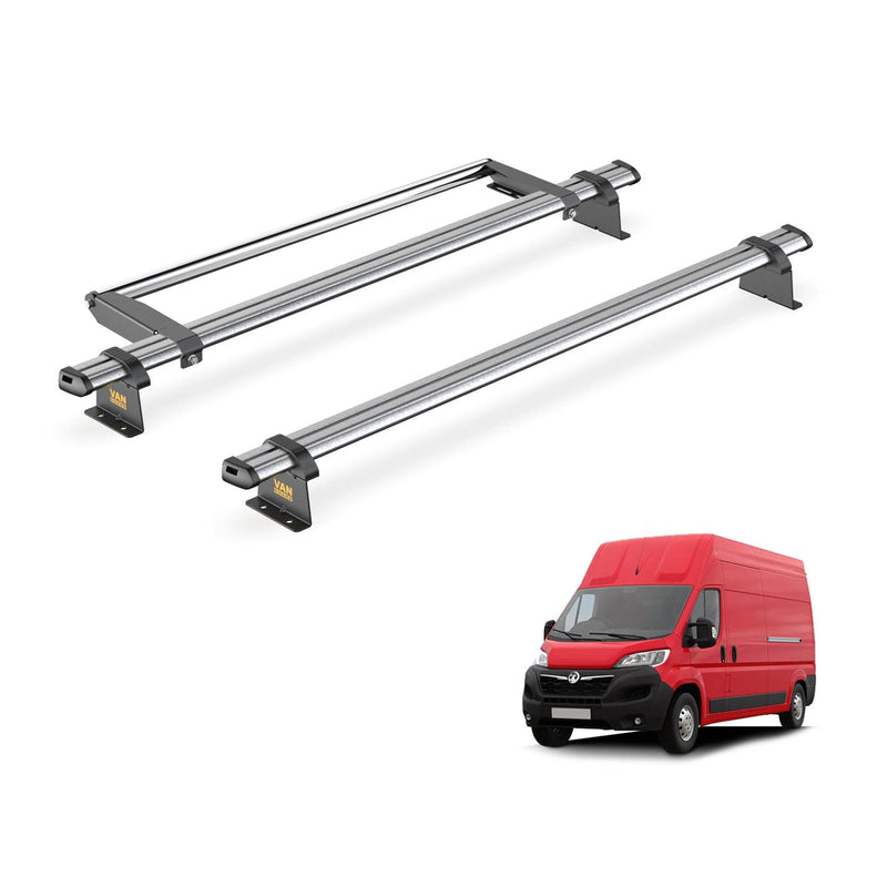 Vauxhall Movano Roof Rack for 2022+ L3H3/L4H3 2x Bars & Roller - Van Guard Trade