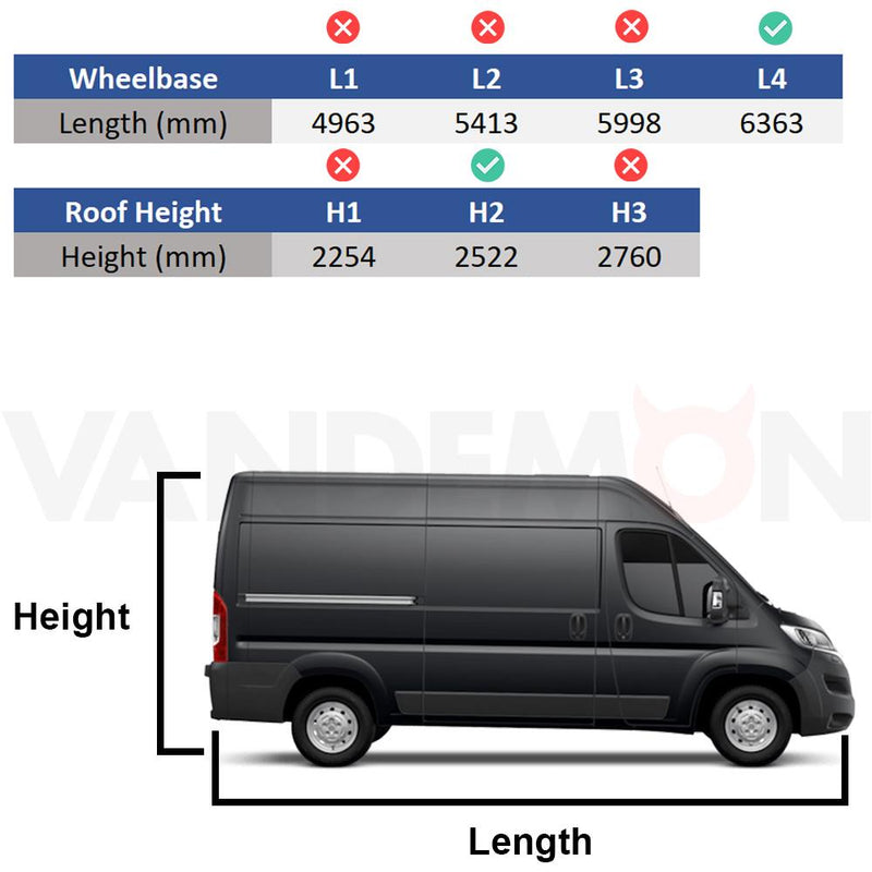 Fiat Ducato (2006-) - Rhino Kammrack Roof Rack