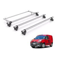 Fiat Doblo Roof Rack Fits 2010-2022 3x Bars + Roller Rhino Kammbar Fleet