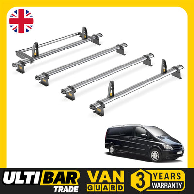 Mercedes Vito Roof Rack for 2003-2014 [X-Long] 4 Bars and Roller Van Guard Trade