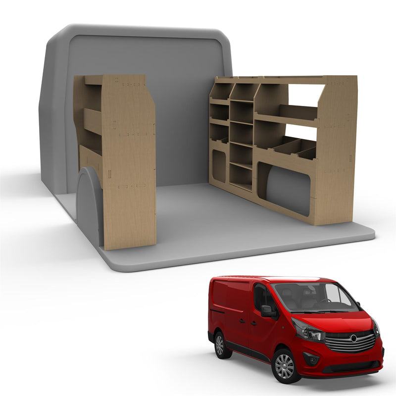 Renault Trafic (2014-) Plywood Van Racking - Both Sides