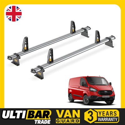 Ford Transit Custom Roof Rack for 2013-2024 GEN1 [H1] 2 Bars Van Guard Trade Bar