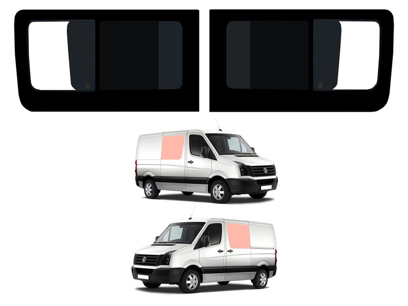 VW Crafter (2006-2017) Driver and Passenger Side Opening Window Privacy Camper Glass