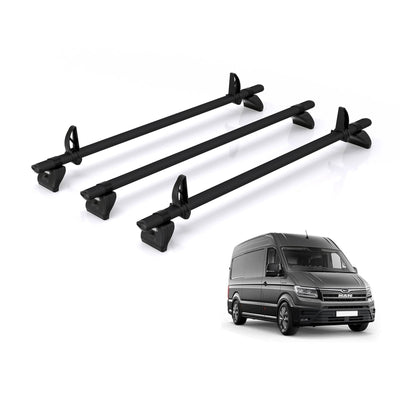 MAN TGE (2017 onwards) - Rhino Kammbar Black Roof Bars