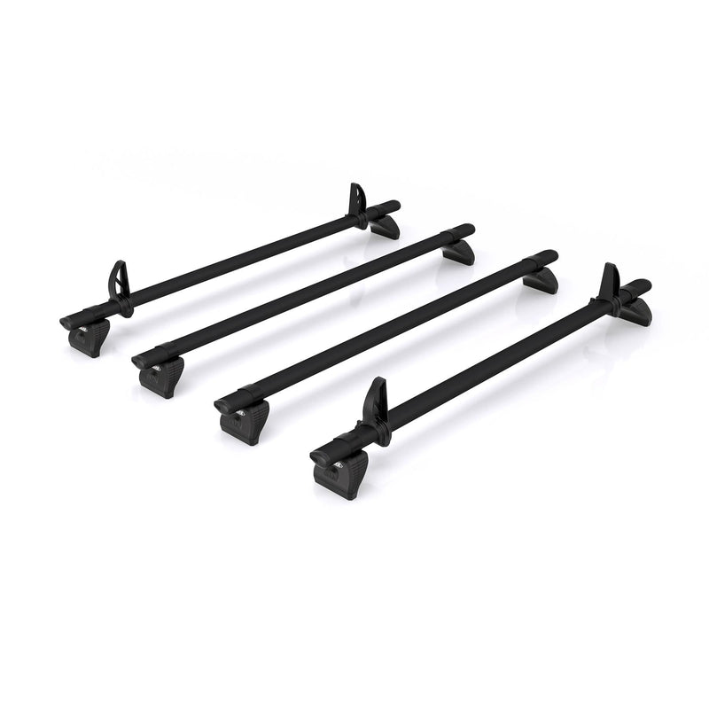 Ford Transit (2013-2024) - 4 Rhino Kammbar Black Roof Bars (Aluminium)