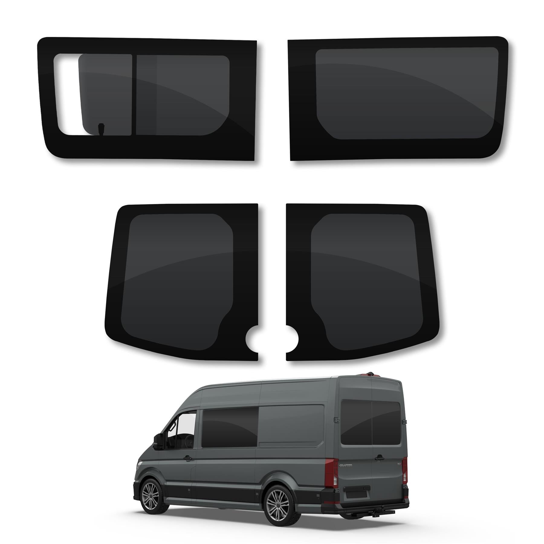 Vw Crafter Rear VW Crafter (2006-2017) Driver Fixed Passenger Opening Side and Rear Do