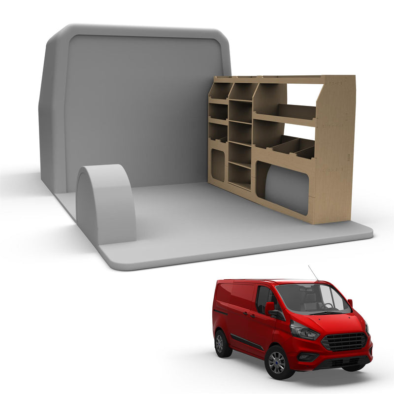 Ford Transit (2013-2024) Custom Plywood Van Racking - Driver Side