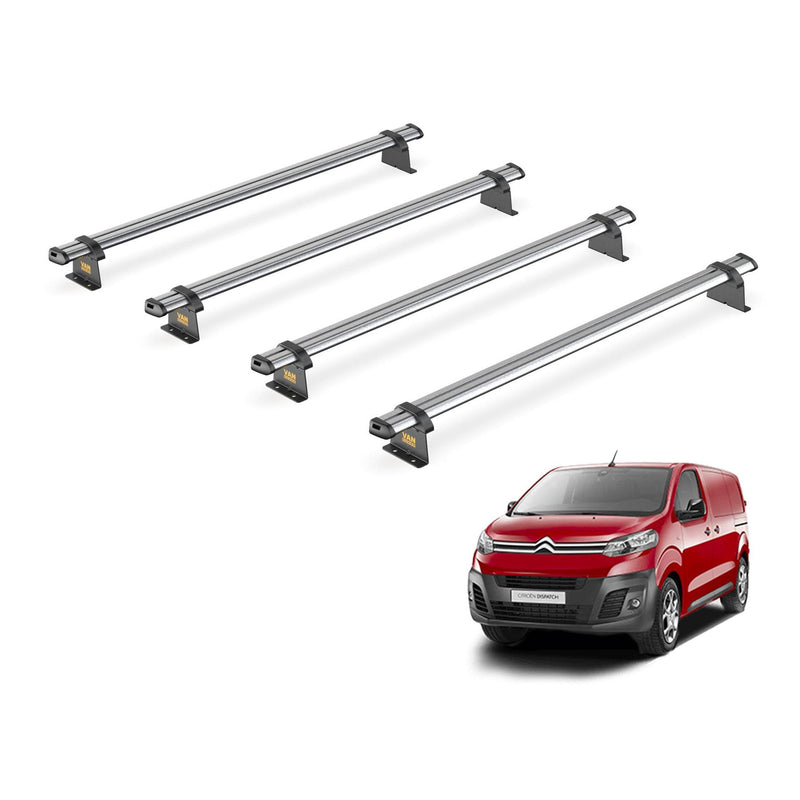 Citroen Dispatch (2016-) - 4 Van Guard Ultibar Trade Roof Bars
