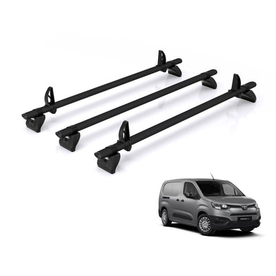Toyota ProAce City (2020 onwards) - Rhino Kammbar Black Roof Bars
