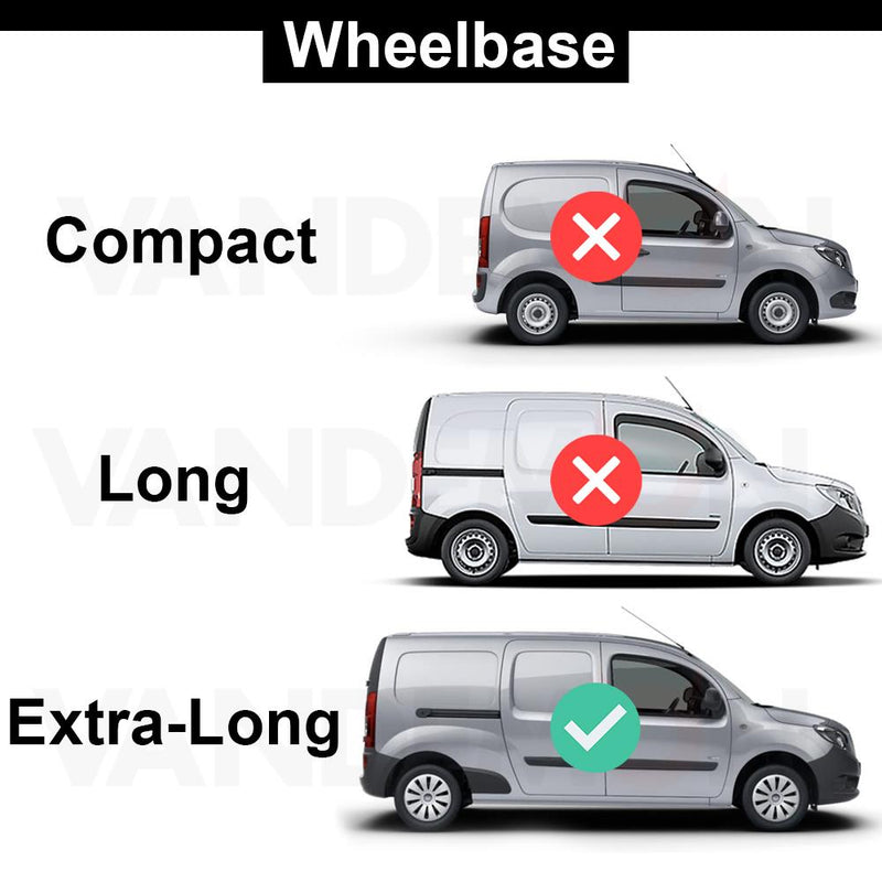 Mercedes Citan (2012-2021) - 3 Van Guard Ultibar Plus Roof Bars + Roller