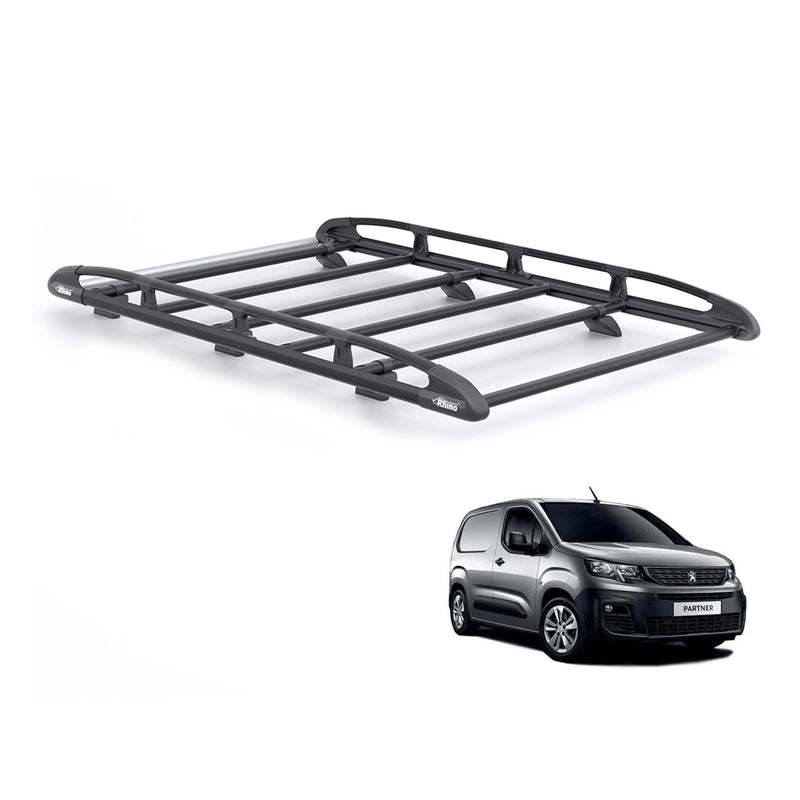 Peugeot Partner (2018-) - Rhino KammRack Black Roof Rack