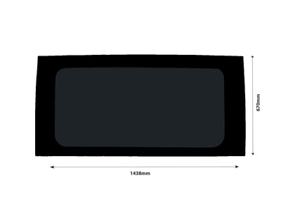 Citroen Relay (2006-) - Left Opening Right Fixed Dark Tint Windows & Fitting Kit