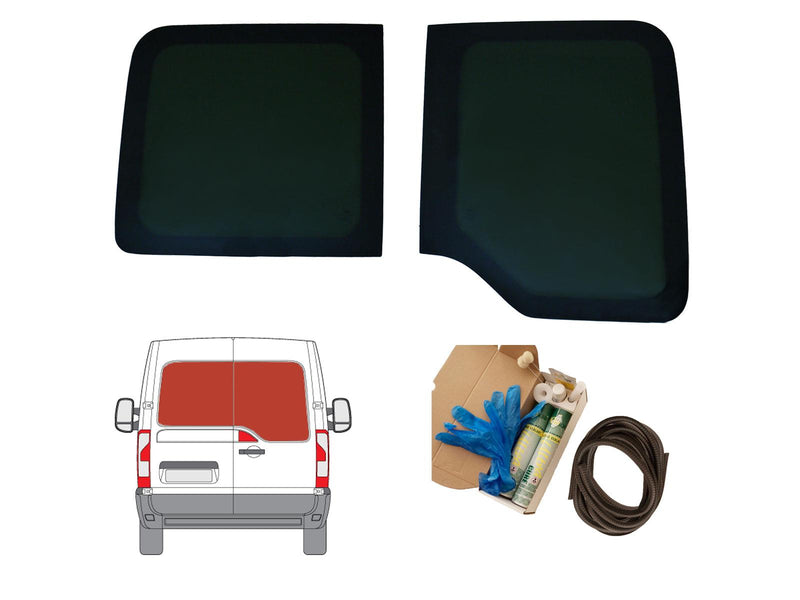 Nissan NV400 (2012-2022) - Rear Door Dark Tint Windows & Fitting Kit