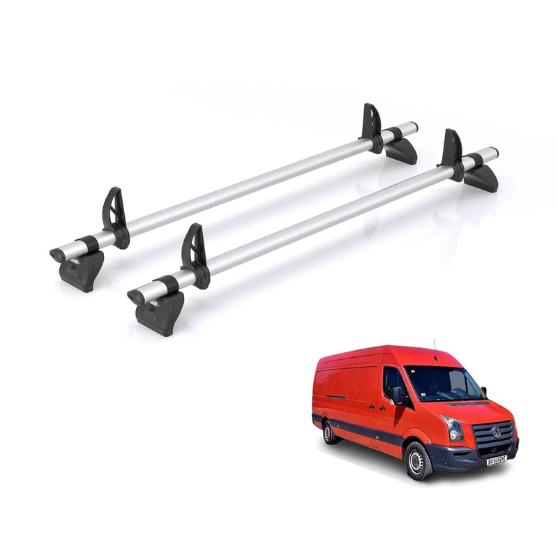 VW Crafter (2006-2017) - 2 Rhino Kammbar Pro Roof Bars (Aluminium)