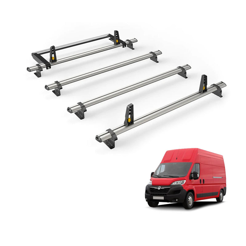 Vauxhall Movano Roof Rack for 2022+ L3H3/L4H3 4x Bars & Roller - Van Guard Plus