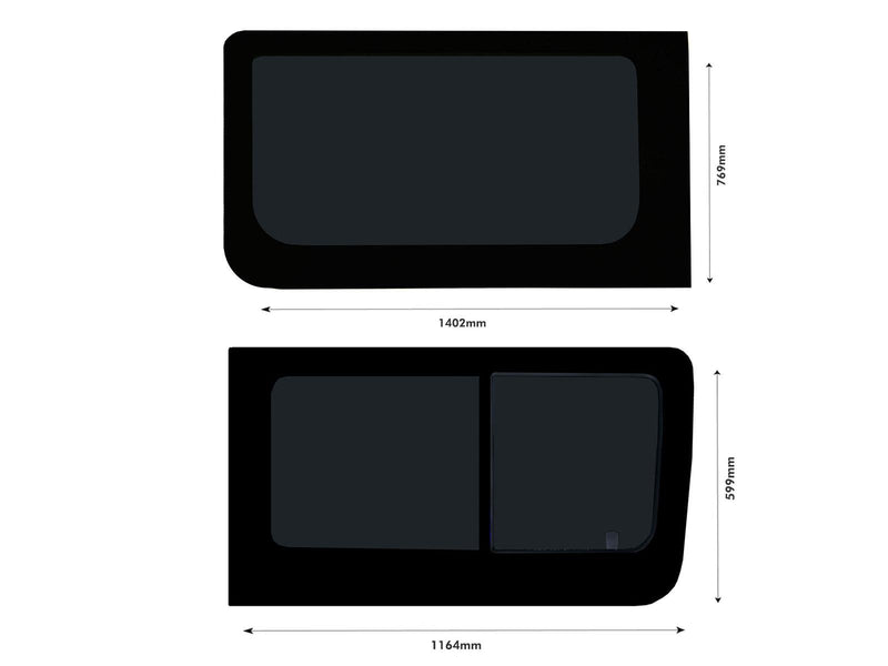 Mercedes Sprinter (2006-2018) Driver Opening Passenger Fixed Side and Rear Door Window Privacy Camper Glass Full Kit