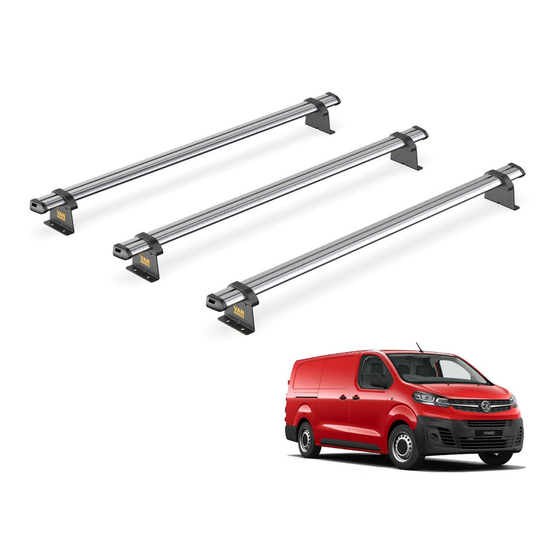 Vauxhall Vivaro (2019-) - 3 Van Guard Ultibar Trade Roof Bars