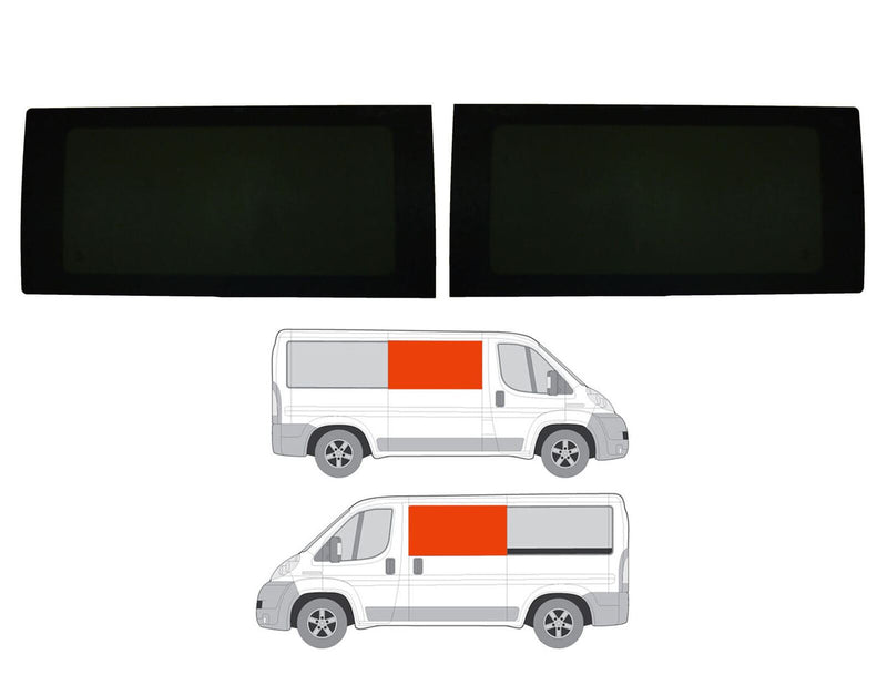 Fiat Ducato (2006-) Driver and Passenger Side Fixed Window Privacy Camper Glass