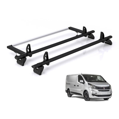 Fiat Talento (2016-2021) - Rhino Kammbar Black Roof Bars