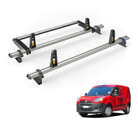 Fiat Doblo (2010-2022) - 2 Van Guard Ultibar Plus Roof Bars + Roller