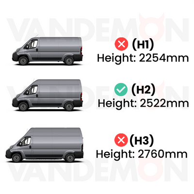Toyota ProAce (2024-) Max - 4 Rhino Kammbar Fleet Roof Bars + Roller (Steel)