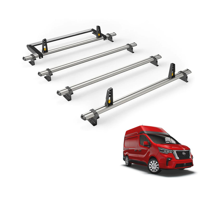 Nissan NV300 (2016-2021) - 4 Van Guard Ultibar Plus Roof Bars + Roller