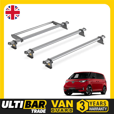 VW ID Buzz Roof Rack for 2022+ [Tailgate, SWB] 3 Bars & Roller - Van Guard Trade