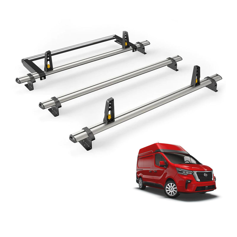 Nissan NV300 (2016-2021) - 3 Van Guard Ultibar Plus Roof Bars + Roller