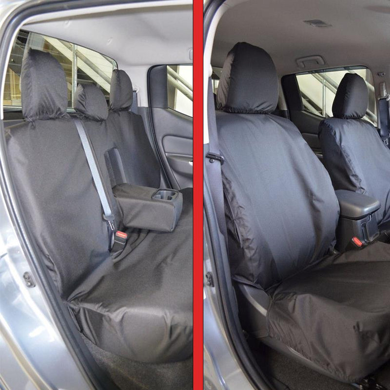 Fiat Fullback (2016-) - Tailored Seat Covers in Black (Front & Rear Bundle)
