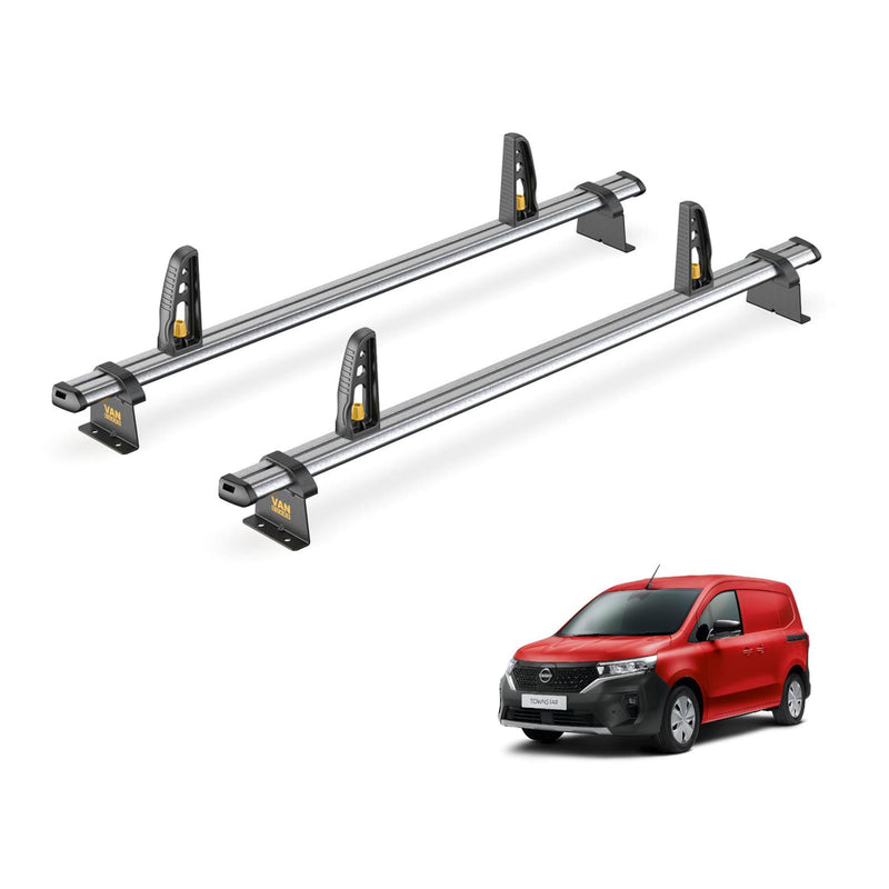 Van Guard Ulti Bar Trade + Loadstops 2 Bars Roof Rack For The Nissan Townstar 2022+