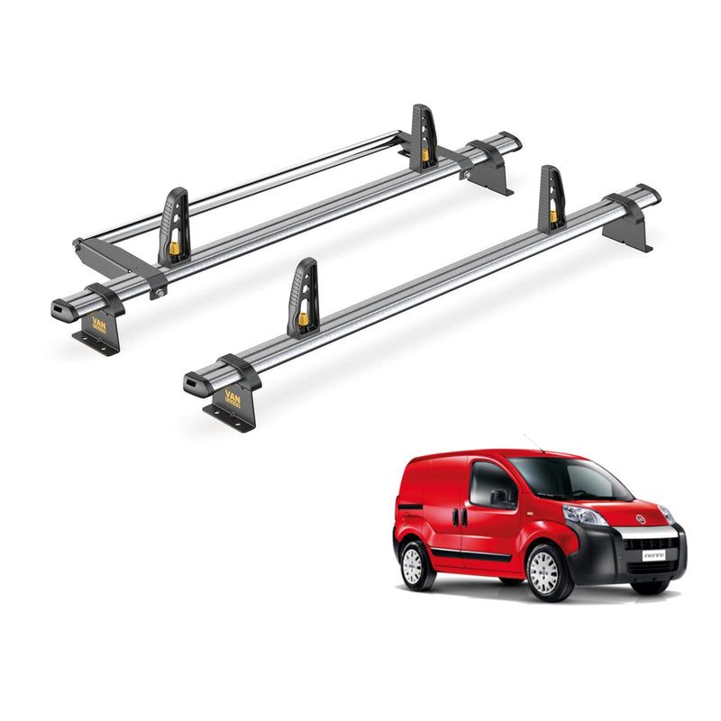 Fiat Fiorino Roof Rack for 2008+ 2x Bars & Rear Roller Van Guard UltiBar Trade