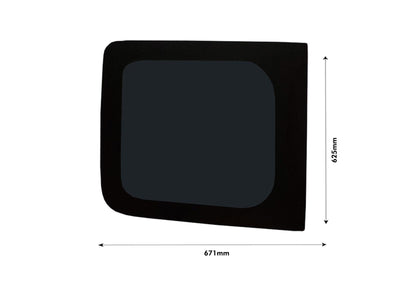 Nissan Primastar (2001-2014) Rear Barn Door Window Privacy Camper Glass