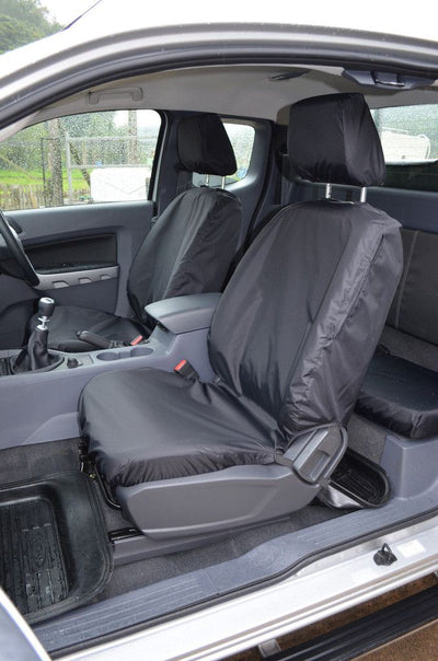 Ford Ranger (2012-) - Tailored Seat Covers in Black (Front & Rear Bundle)